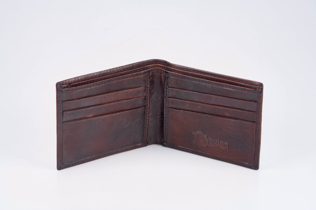 Classic Leather Wallet Brown - interior card slots