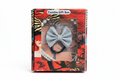 Silver glitter bow hair tie and pearl headband combo gift box on white background
